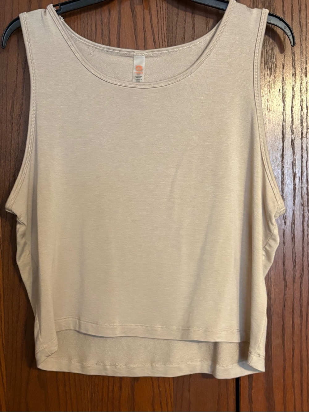 Mono B Layered Crop Tank Top in Cream